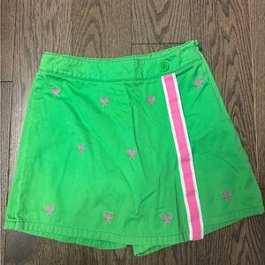 E-Land Kids Bright Green Tennis Skort with Pink Trim size 8